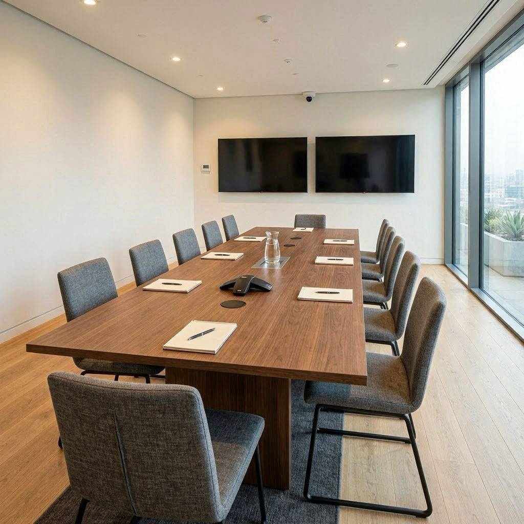建筑设计公司处理会议预约冲突时写字楼办公的客户洽谈区安排应先确认什么